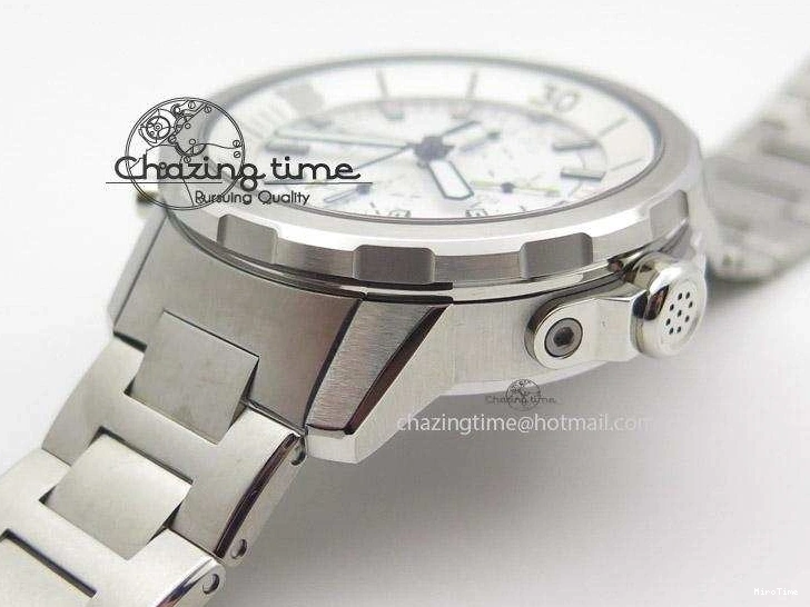 MIROTIME 0131 Versatile Aquatimer Chrono IW376803 V6F 1:1 Best Edition White Dial On SS Bracelet A 7359